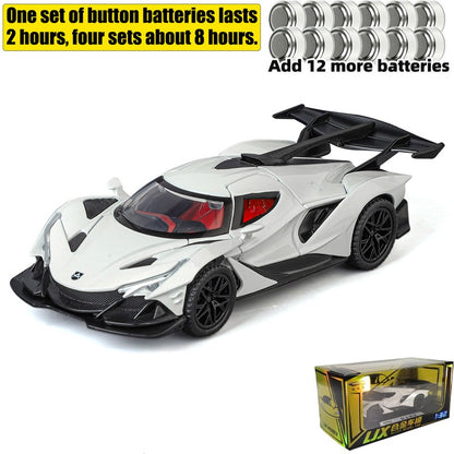 1:32 Apollo IE Miniature Vehicle Mini Alloy Diecast Model Car Metal Sound & Light Collection Hobby Children Toy Car Birthday Boy