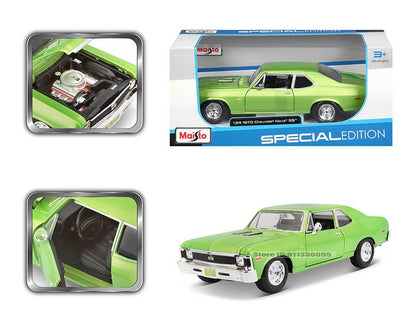 Maisto 1:24 1970 Chevrolet NOVA SS modelo de carro de liga fundido estático de precisão para coleção, presente, brinquedo, maré de jogo
