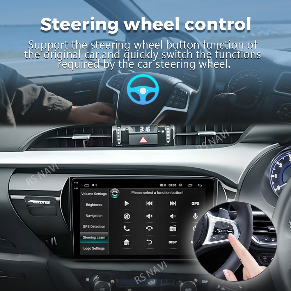 Android 15 For Toyota Hilux 2015-2023 RHD  2K QLED Android Car Radio Multimedia Video Player stereo CarPlay Dsp Head Unit
