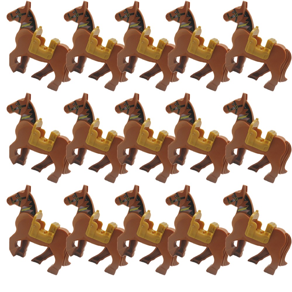 Blocos de Montar Zoológico Medieval Acessórios de Personagens Montarias Animais Cervos Elefantes Camelos Lobos Cavalos de Guerra Tijolos Brinquedos Presentes K080