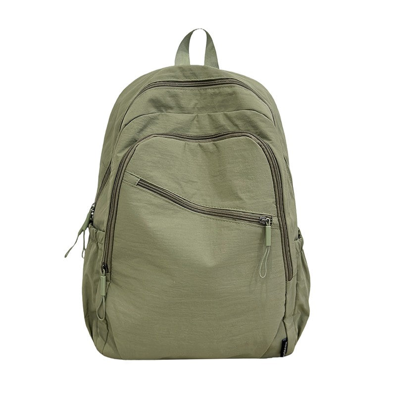 Backpack, large capacity, adjustable shoulder straps, suitable for school, campus travel, and work, with a secure zipper closure