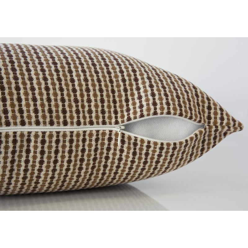 Set of 2 Decorative Throw Pillows, 18 x 18 Inch Square, Insert Included, Hypoallergenic Brown Polyester, Modern Accent for