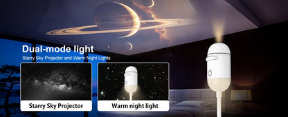 2-in-1 USB Ambient Light For Large Range Projection Atmosphere Multiple Scenes Adjustable Focus Distance Night Lighting Function