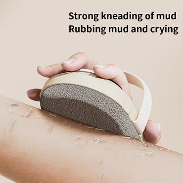 Long Handle Press Dispensing Bath Brush Soft Hair Scrub Mud Back Wiping Body Washing Tool
