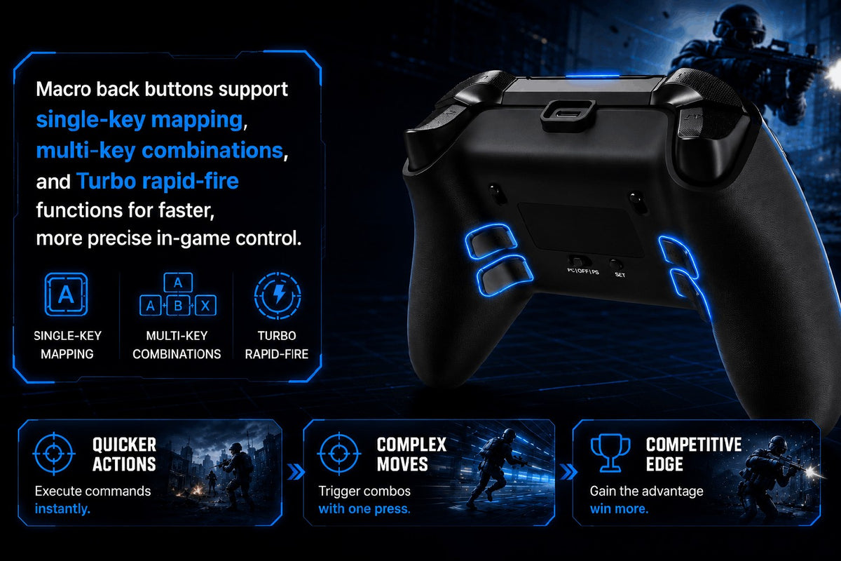 QRD Spark N7 2.4Ghz Wireless Controller for PS4/PS3/PC Direct Connect Hall Effect Vibration Effect Gamepad For PS5 Via Converter