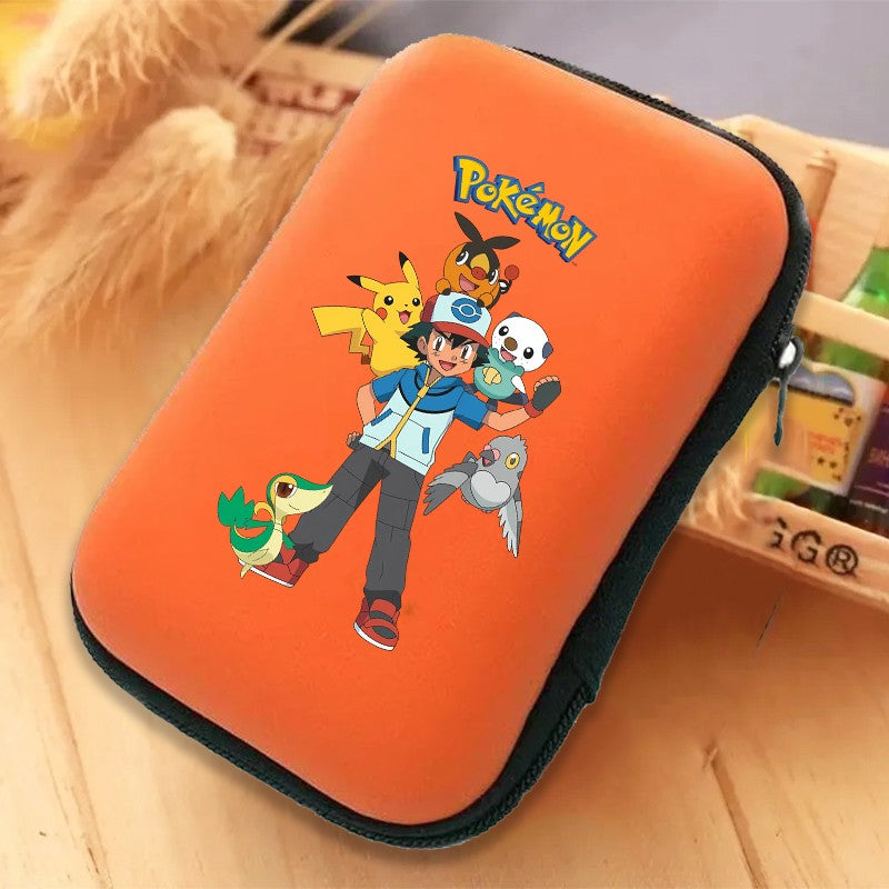 Pokemon Travel Storage Bag Charging Cases Earphone Package Anime Pikachu Zipper Bag Portable Outdoor Cable Carrying Organizer