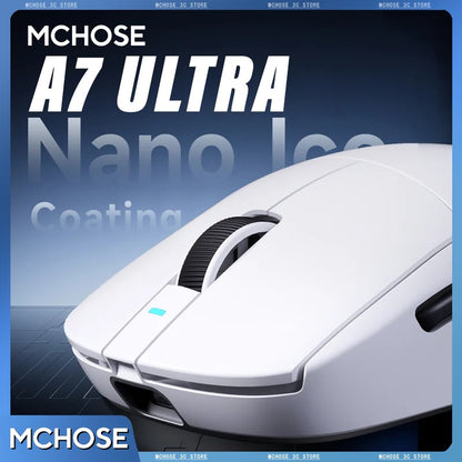 MCHOSE A7 Ultra Mouse Gamer Sem Fio Sensor de Alta Precisão Pixart3950 Design Leve Taxa de Polling de 8000Hz Chip Principal Realtek