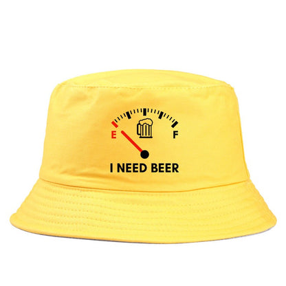 I Need Beer Reversible Bucket Hat Woman Man Outdoor Sun Beach Summer Panama Hats Girl Boy Sport Casual Fisherman Caps Visor Caps