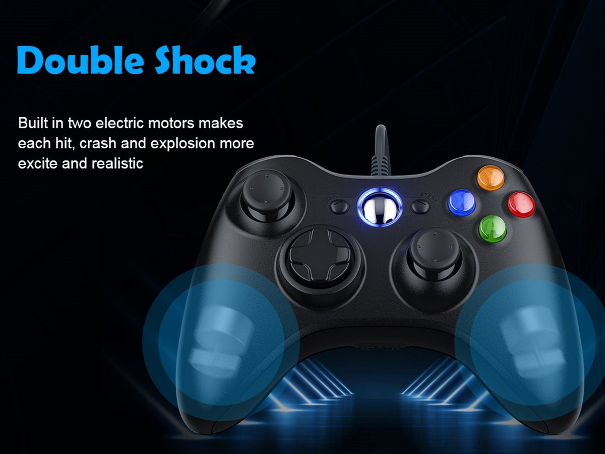 For Xbox 360 Slim/Lite/E/PC Controller,Wireless/Wired Game Remote Control 6-axis Gryo Dual Vibration Precision Joystick Gamepads