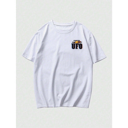 UFO 2024 New Men's T-shirt Luxury Brand Clothes Harajuku Y2k Graphic T Shirts Men Oversized T Shirt Free Shipping Printed