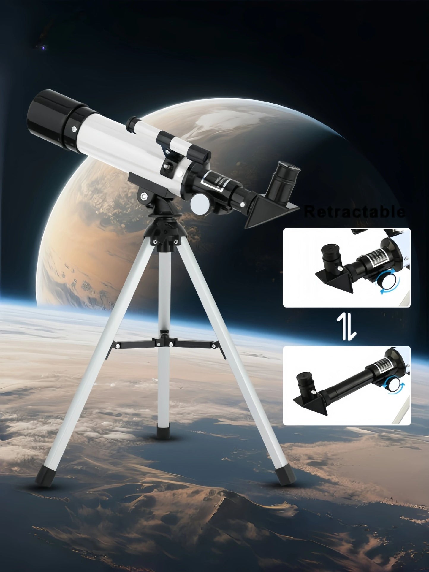 Telescópio astronômico F36050, grande abertura, alta definição, alta ampliação, para observação da lua e estrelas