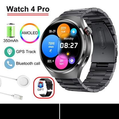 Smartwatch Masculino GT4 Pro 2026: Monitor de Saúde, à Prova D'água, Chamada BT, Tela AMOLED 360*360, Rastreamento GPS, Bússola, Novo Modelo Militar