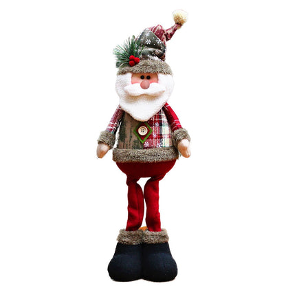 3PCS Christmas Decorative Christmas Dolls Reindeer Snowman Santa Claus Standing Doll New Year Ornament Christmas Merry Christmas