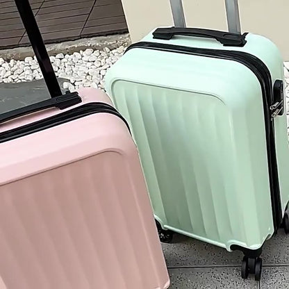 20 Inch Lightweight Hardshell Suitcase Large Capacity Sleek Solid Color Durable Trolley Case Travel Luggage for Adults