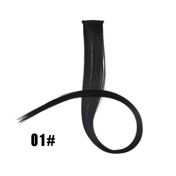 Mega Hair Tic Tac Sintético 55 cm Longo Colorido Liso Peças de Cabelo Sintéticas para Uso Diário Festas