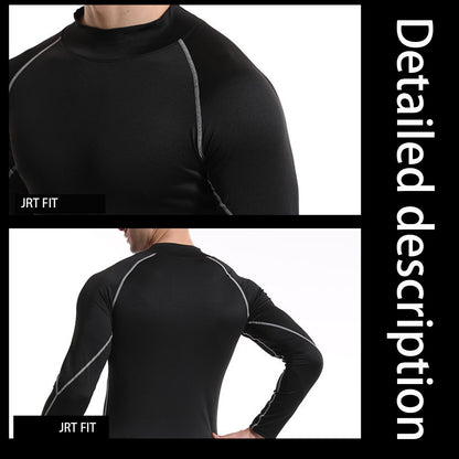 Men's Running Compression T-Shirt Quick Dry Gym Training Fitness Bodybuilding Undershirt Sports Wear Male Compression Tops