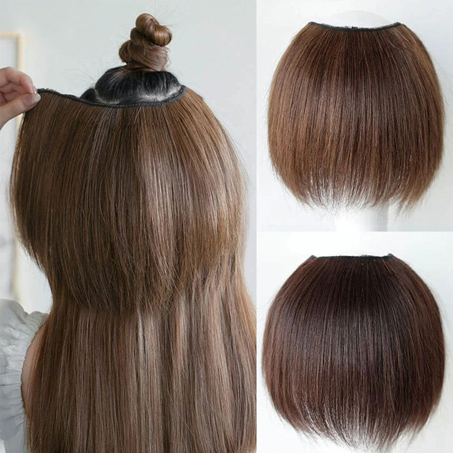 Peruca sintética longa lisa em U, para mulheres, com presilhas, peruca falsa natural para extensão de cabelo, perucas para o dia a dia