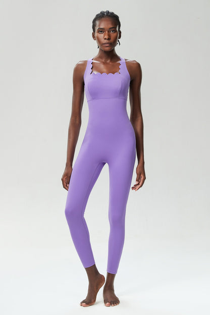 One-Piece Yoga Jumpsuit Women Gym Running Suit Super Soft Slim Fit Fitness Onesie Breathable High Stretch Workout Clothes Tights