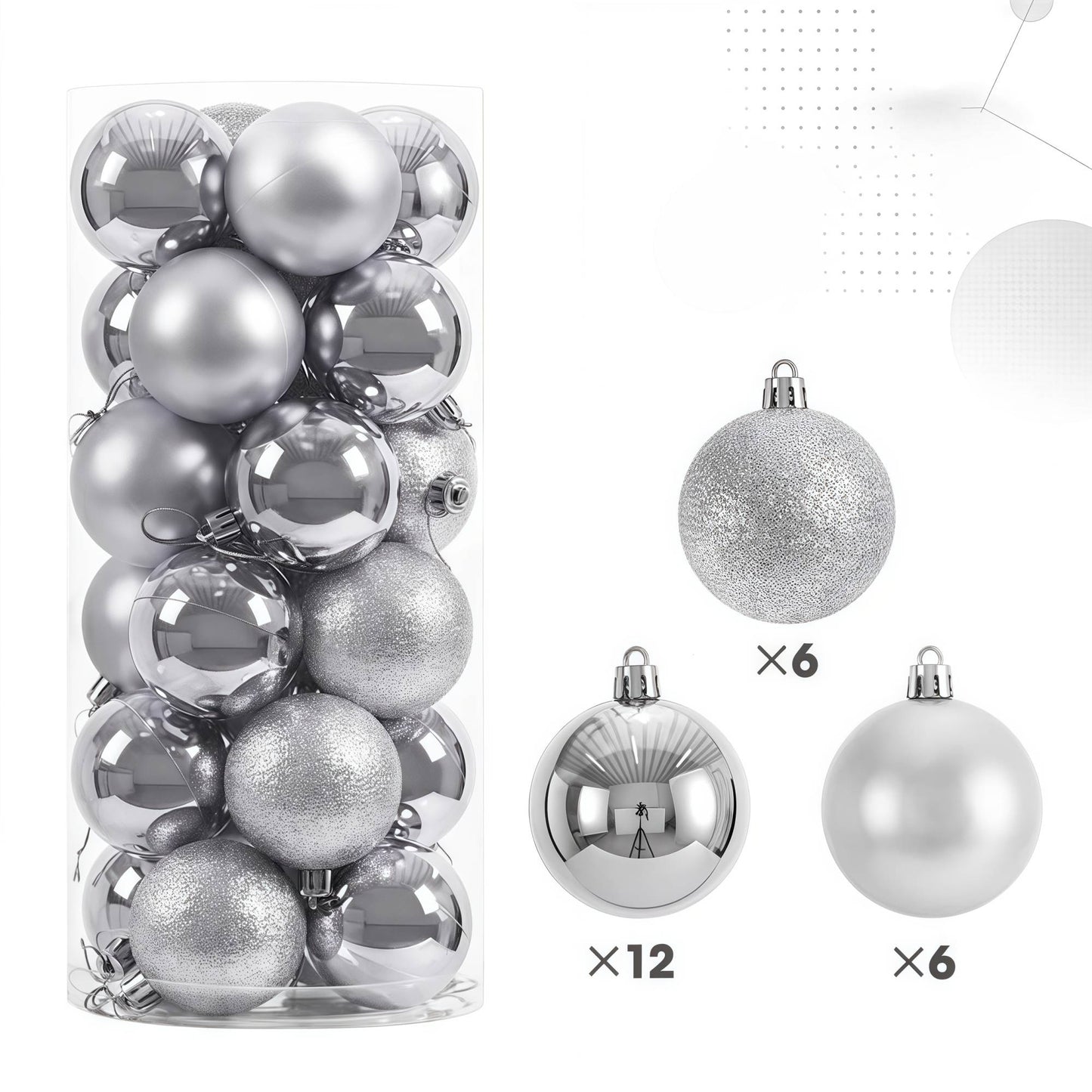 3/4cm Christmas Ball Hanging Christmas Tree Ornament for Home Indoor Decor New Year 2026 Navidad DIY Christmas Decoration Gifts