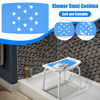 Non-Slip Shower Stool Cushion Anti-Skid Bath Chair Mat Waterproof Bathroom Safety Pad EVA Seat Cushion for Tub Acessories
