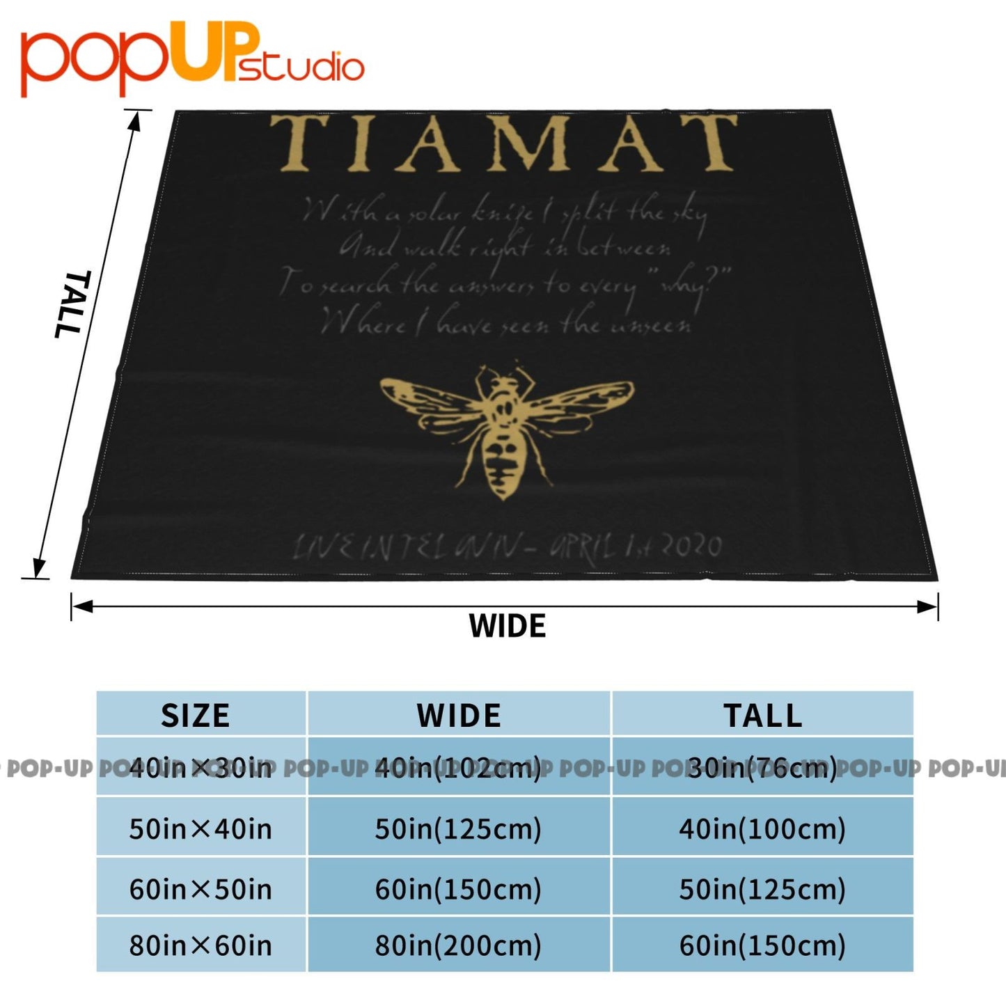 Tiamat Wildhoney Tel Aviv Show Ultra-Soft Blanket Quilt Winter Sofa Cover Bed Covers