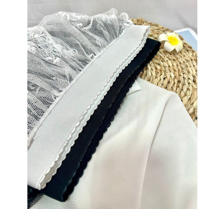 Fashion Transparent Sexy Lace Mesh Skirt Elegant 2 Length Midi Skirt Ladies Elastic High Waist Womens Skirt Ladies