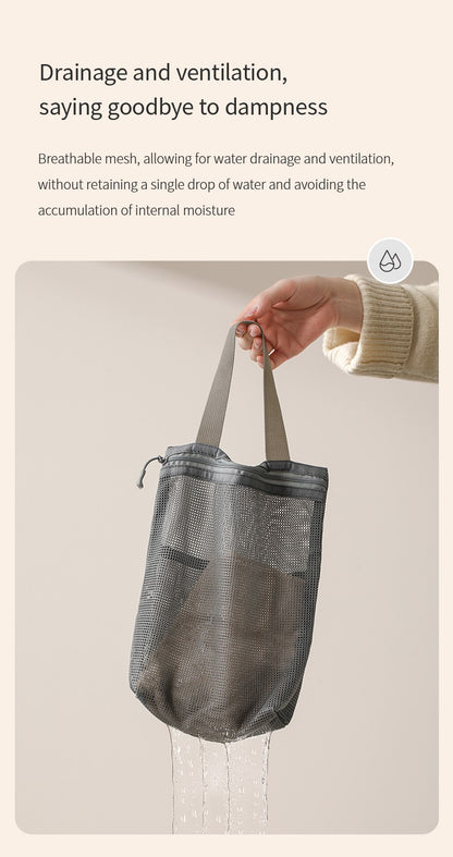 23x26cm Portable Toiletry Bag with Handy Handle Large Capacity Mesh Toiletry  Storage Bag Makeup Bag for Business Trips Travel