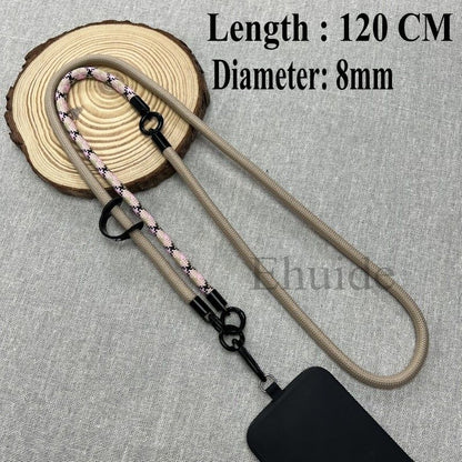 Corda de Pescoço Ajustável de 120 CM para Telefone, Alça Transversal, Destacável, Capa de Celular USB, Corrente de Ombro, Corda, Coleção 2025