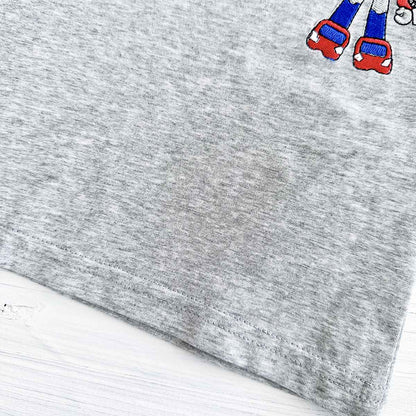 2025 Summer New Baby Clothes Infant Robot Embroidery Top+Bottom Set Baby Boys Girls Casual Baby Set Newborn Baby Clothes 2Pcs