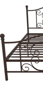 Cama de Plataforma Estofada com 28 cm de Altura para Suporte Elevado de Colchão, Não Necessita de Box Spring, Queen, Couro Sintético Preto