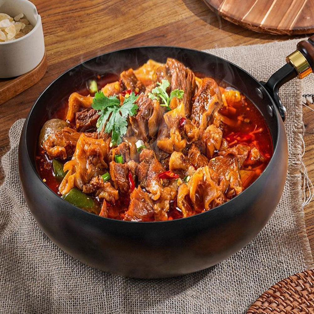 20/24CM Household Stir Fry Stew Pot Big Belly Pot Uncoated And Non Stick Household Stir Fry Pot For Hiking Camping Universal Pan