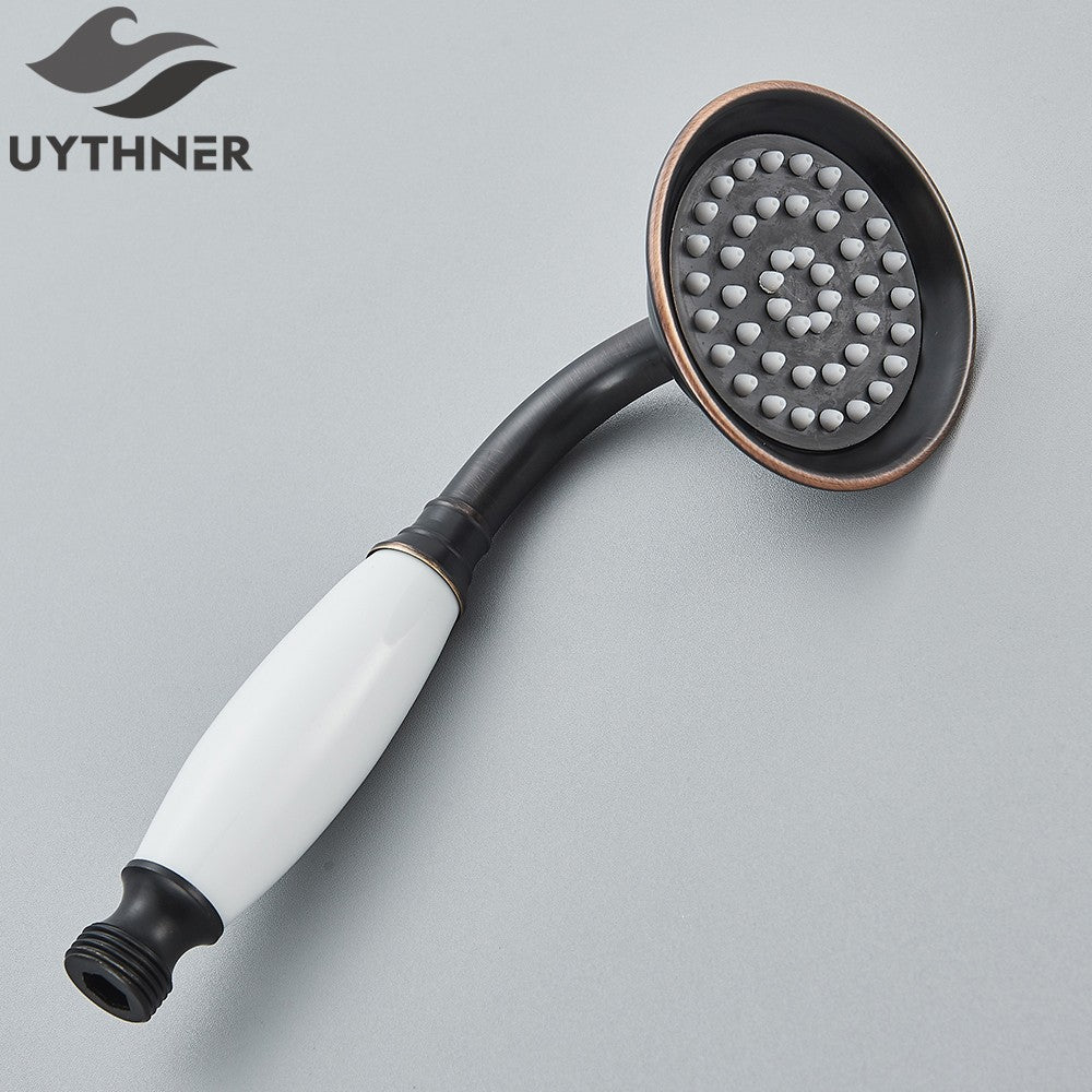 Ducha Chuveiro Banheiro Vintage Cerâmica Latão Montado Parede Torneira Pulverizador Acessório Hardware Chuveirinho