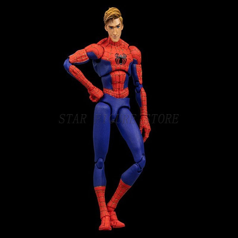 Coleção de Bonecos de Ação Sv Action Spider-Man Peter Parker Sentinel Marvel Homem-Aranha no Aranhaverso Brinquedos Modelo de Estatueta