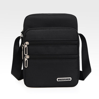 Men's Shoulder Bag Business Leisure Large Capacity Portable Handbag Zipper Multi Layer Waterproof Summer Male's Crossbody Bags