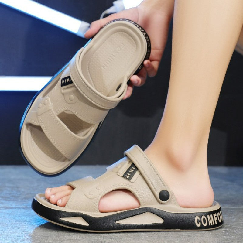 Summer Men's Slippers EVA Sandals Outdoor Light Slippers Platform Sole Casual Men Beach Shoes Non-slip Open-toe Male Sandals New