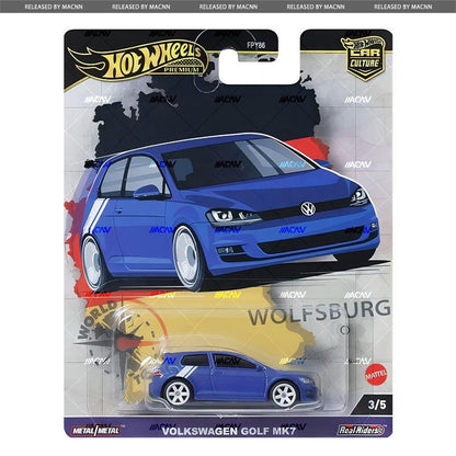 Hot Wheels Premium Car Culture World Tour 1/64 Diecast Volkswagen Golf Brasília Audi S4 Quattro Alfa Brinquedo Veículo Modelo