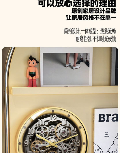 A European-style Retro Clock That Imitates A Mechanical Feel A Wall Clock for Home Use in The Living Room