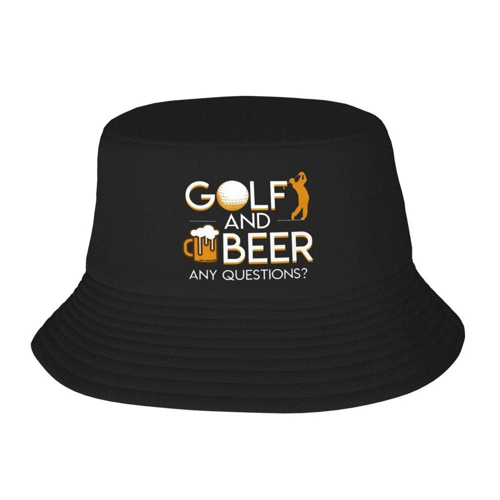 Custom Golf And Beer Bucket Hat Women Men Outdoor Sun Summer Camping Fishing Cap