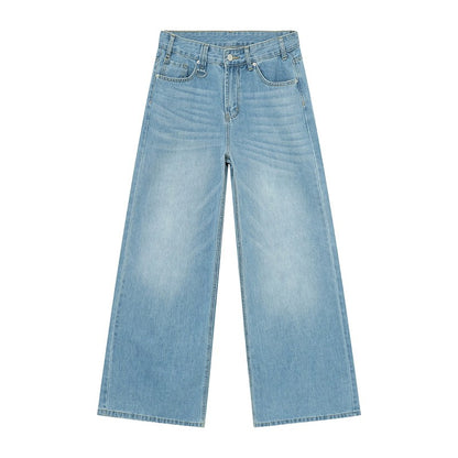 IEFB Vintage Men's Baggy Denim Trousers 2023 New Streetwear Wide Leg  Loose Denim Pants Fashion Distressed Straight Pants 9C1519