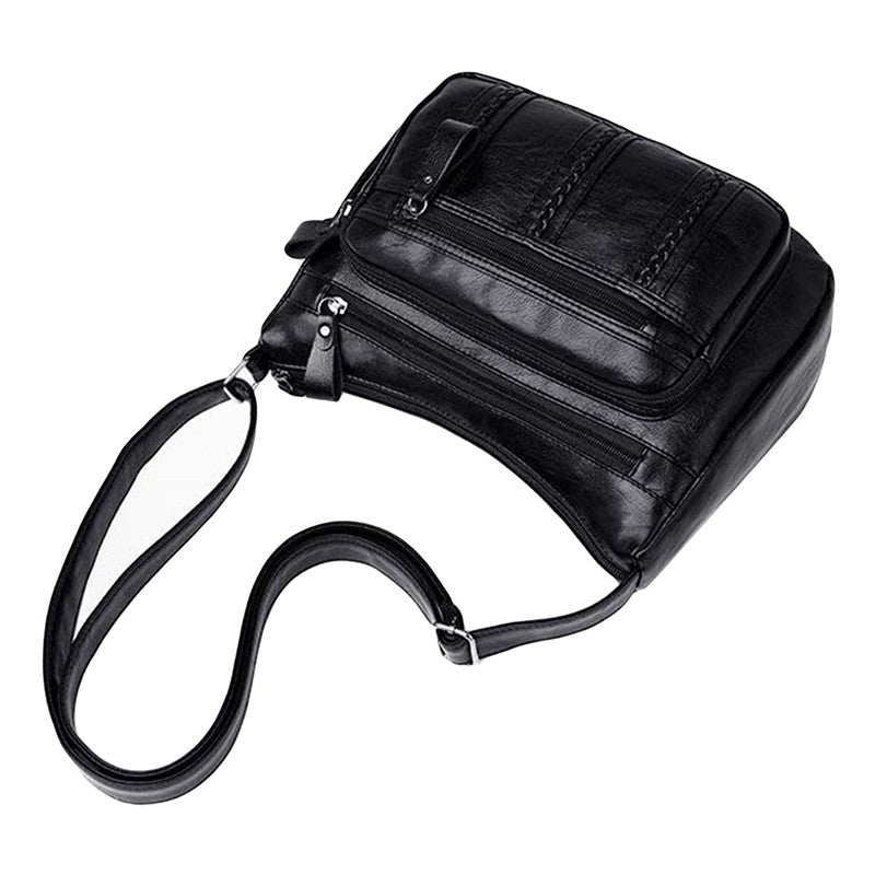 Women's Bag PU Multilayered Soft Leather Ladies Fashion Simple Shoulder Bags Mom's Bags Crossbody Bag