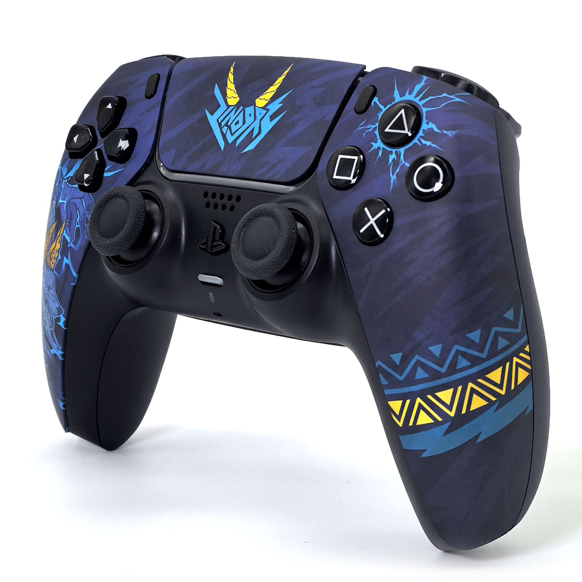 MH Foil Stamping PS5 Controller Shell Faceplate Cover with Touchpad for DualSense Controller, Replacement for BDM-010 to 050