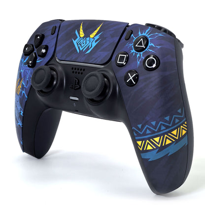MH Foil Stamping PS5 Controller Shell Faceplate Cover with Touchpad for DualSense Controller, Replacement for BDM-010 to 050