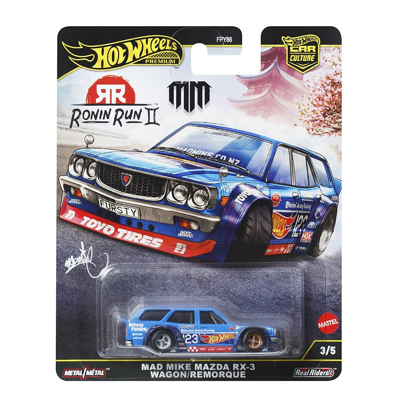 Hot Wheels Premium 2025 FPY86 Ronin Run 2, Japan Historics 5 Car Culture, Modelo Diecast Escala 1:64, Brinquedos Colecionáveis de Presente para Crianças