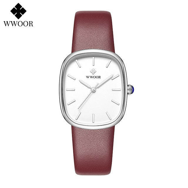 WWOOR New Reloj Fashion Women's Bracelet Watch Luxury Brand Elegant Dress Quartz Clock Waterproof Top Ladies Wristwatch Gift Box