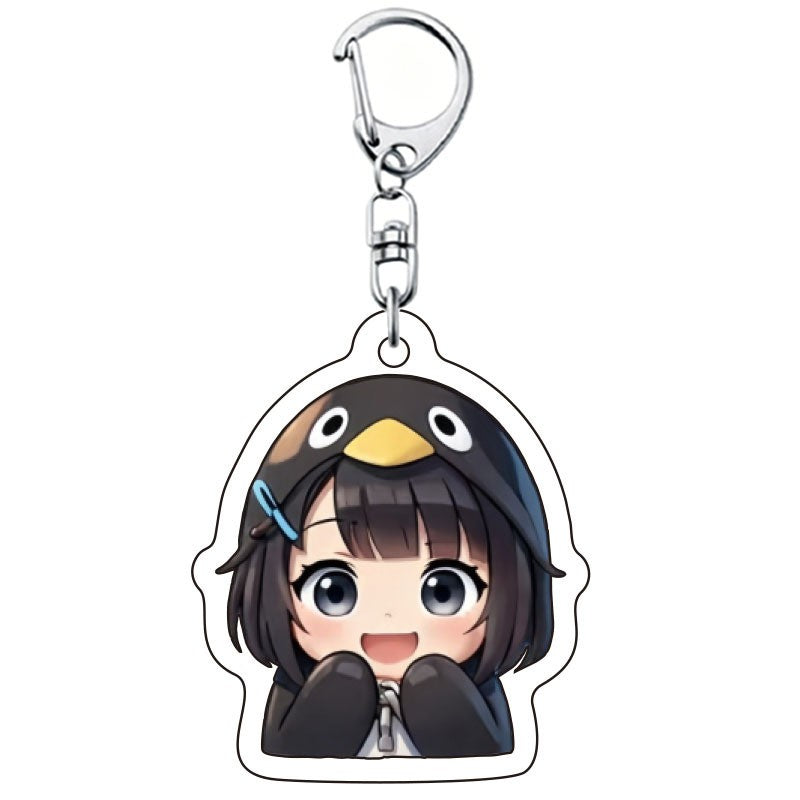 Funny Keychain Keyboard Keychain Press Button Keyring Make Sound Keyrings Goo Goo Gaga Hanging Pendant for Bag
