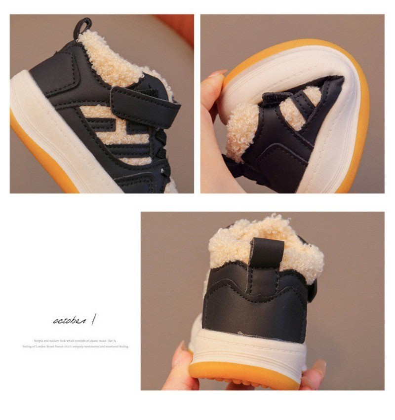Winter Children Snow Boots for Boys Girls Fashion Baby Kids Outdoor Sneakers Ankle Booties Warm Plush Running Sports Kids Shoes