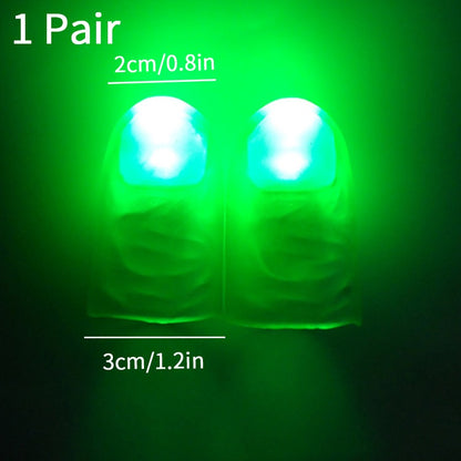 2pcs Thumb Finger Light Luminous Finger Light Magic Trick Props Halloween 2025 Decoration Glowing Fingers Glow in The Dark