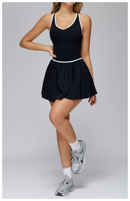 Yoga Jumpsuit Women Set Sexy Anti Glare One-Piece Jumpsuit Dance Ballet Sports Dress Gym Push Up Rompers Running Tennis Sports