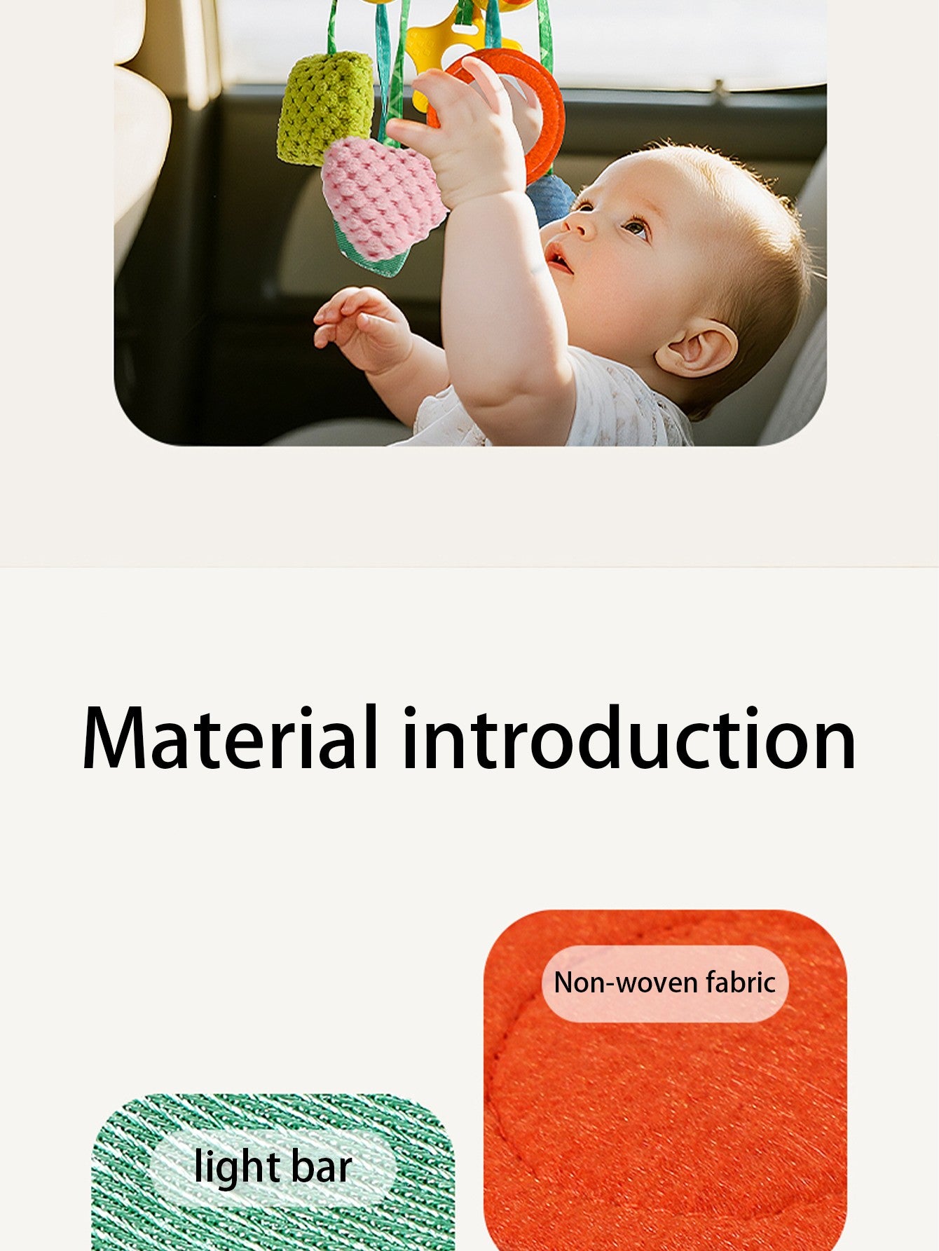 Brinquedo de sucção para carro de bebê, mamadeira, pingente de brinquedo Lala para bebê, chocalho de corda para recém-nascido, enfeite para pendurar no assento do carro, acessório calmante