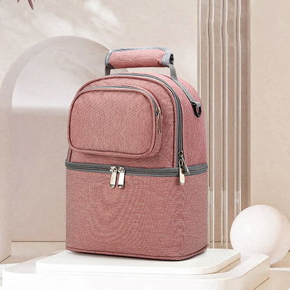 Mommy Bag Milk Storage Breast Pump Maternity Cooler Double Layer Insulation Fresh Keeping Baby Food Backpack Feeding Bottle NEW